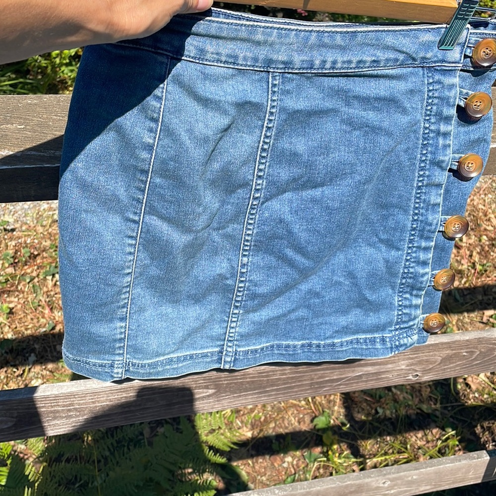 Free people denim skirt